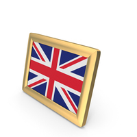 United Kingdom Flag Golden Desktop Photo Frame PNG & PSD Images
