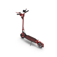 E-Scooter Offroad Red Posed PNG & PSD Images