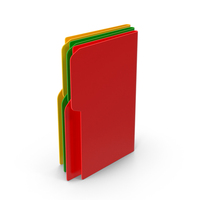 Three Vertical Empty Folders PNG & PSD Images