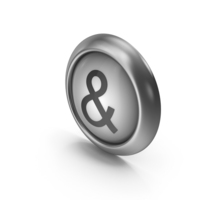 Ampersand Greyscale Icon Button PNG & PSD Images