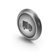 Delivery Truck Greyscale Icon Button PNG & PSD Images