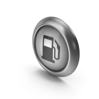 Gas Station Greyscale Icon Button PNG & PSD Images