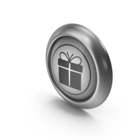Gift Greyscale Icon Button PNG & PSD Images