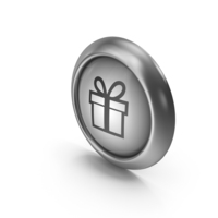 Gift Greyscale Icon Button PNG & PSD Images