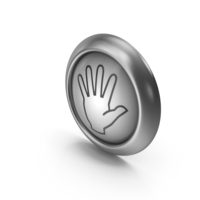 Hand Greyscale Icon Button PNG & PSD Images