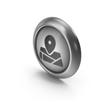 Location On Map Greyscale Icon Button PNG & PSD Images