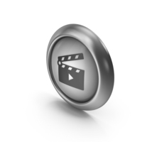 Movie Clapper Open Greyscale Icon Button PNG & PSD Images