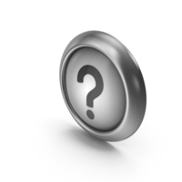 Question Mark Greyscale Icon Button PNG & PSD Images