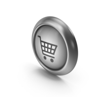 Shopping Cart Greyscale Icon Button PNG & PSD Images