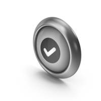 Tick Greyscale Icon Button PNG & PSD Images