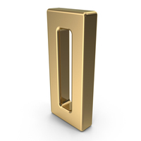Digit 0 Gold PNG & PSD Images