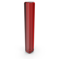 Digit 1 Red Glass PNG & PSD Images
