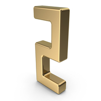 Digit 2 Gold PNG & PSD Images