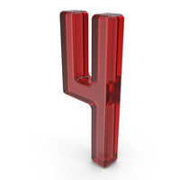 Digit 4 Red Glass PNG & PSD Images