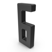 Digit 6 Black PNG & PSD Images