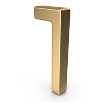 Digit 7 Gold PNG & PSD Images