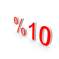 Ten Percent White And Red PNG & PSD Images