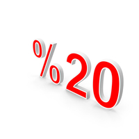 White And Red Discount 20% Symbol PNG & PSD Images