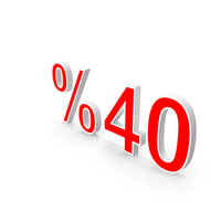 Forty Percent White And Red PNG & PSD Images