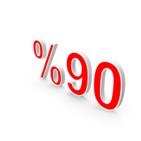 Ninety Percent White And Red PNG & PSD Images