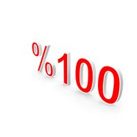 One hundred Percent White And Red PNG & PSD Images