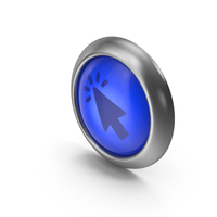 Cursors Blue Icon Button PNG & PSD Images