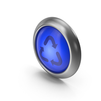 Recycle Blue Icon Button PNG & PSD Images