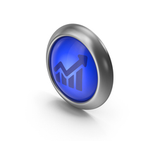 Rising Arrow Blue Icon Button PNG & PSD Images