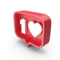 One Like Heart Symbol PNG & PSD Images