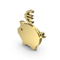 Piggy Bank Euro Symbol PNG & PSD Images