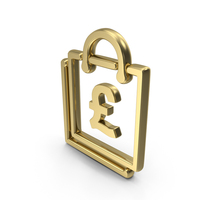 Shopping Bag With Pound Symbol PNG & PSD Images