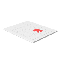 Red & White Jigsaw Board PNG & PSD Images