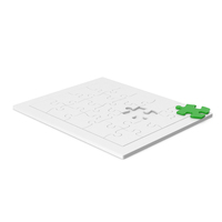 Green & White Jigsaw Board PNG & PSD Images