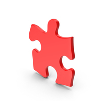 Red Jigsaw Piece PNG & PSD Images