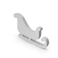 White Santa Sleigh Icon PNG & PSD Images