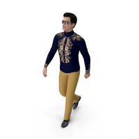 Asian Man Fashionable Style Walking Pose PNG & PSD Images
