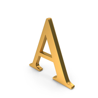 Gold Greek Letter Alpha Icon PNG & PSD Images