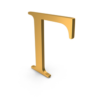 Gold Greek Letter Gamma Icon PNG & PSD Images
