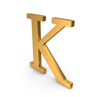 Gold Greek Letter Kappa Icon PNG & PSD Images