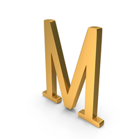 Gold Greek Letter Mu Icon PNG & PSD Images