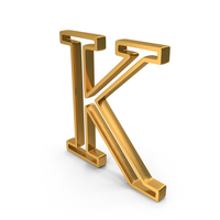 Gold Greek Letter Kappa Outline Icon PNG & PSD Images