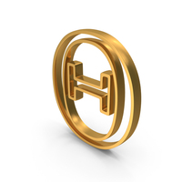 Gold Greek Letter Theta Outline Icon PNG & PSD Images