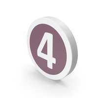 Vertical Number 4 Chip PNG & PSD Images