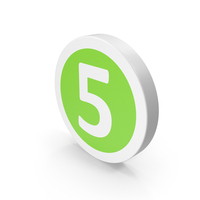 Vertical Number 5 Chip PNG & PSD Images