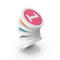 Numbered Chips Stack PNG & PSD Images