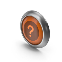 Question Mark Orange Icon Button PNG & PSD Images