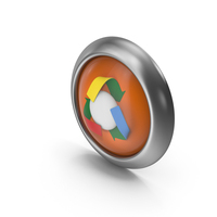 Recycle Orange Icon Button PNG & PSD Images