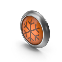 Snowflakes Orange Icon Button PNG & PSD Images