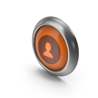 User Orange Icon Button PNG & PSD Images
