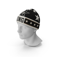 Mens DG King Star Intarsia Beanie Hat on Mannequin PNG & PSD Images